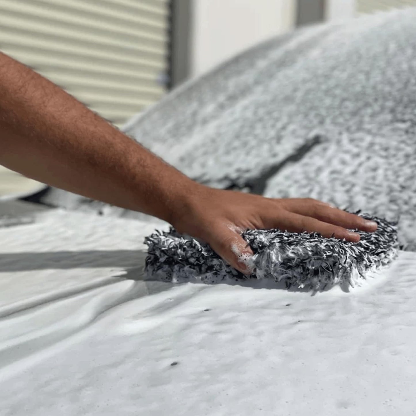 Ethos Microfiber Car Wash Mitt - Wash Mitt for Cleanse Scratch & Lint Free Premium Scrub Pad - Rinse Glove for Clean Cars, Trucks, Motorcycles