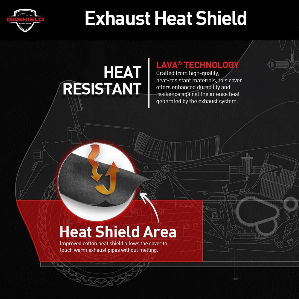 Ultimum Series Motorcycle Cover Waterproof All Weather Protection Universal Heavy Duty Night Reflector with Lock-Holes Compatible with Suzuki Harley Davidson Kawasaki Yamaha Honda Blue Small