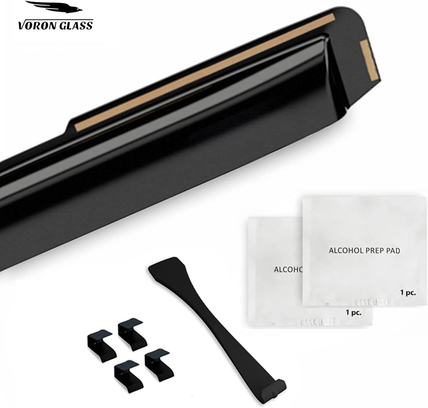 Voron Glass in-Channel Extra Durable Rain Guards for Dodge Journey 2009-2020, Window Deflectors, Vent Window Visors, 4 Pieces - 200480