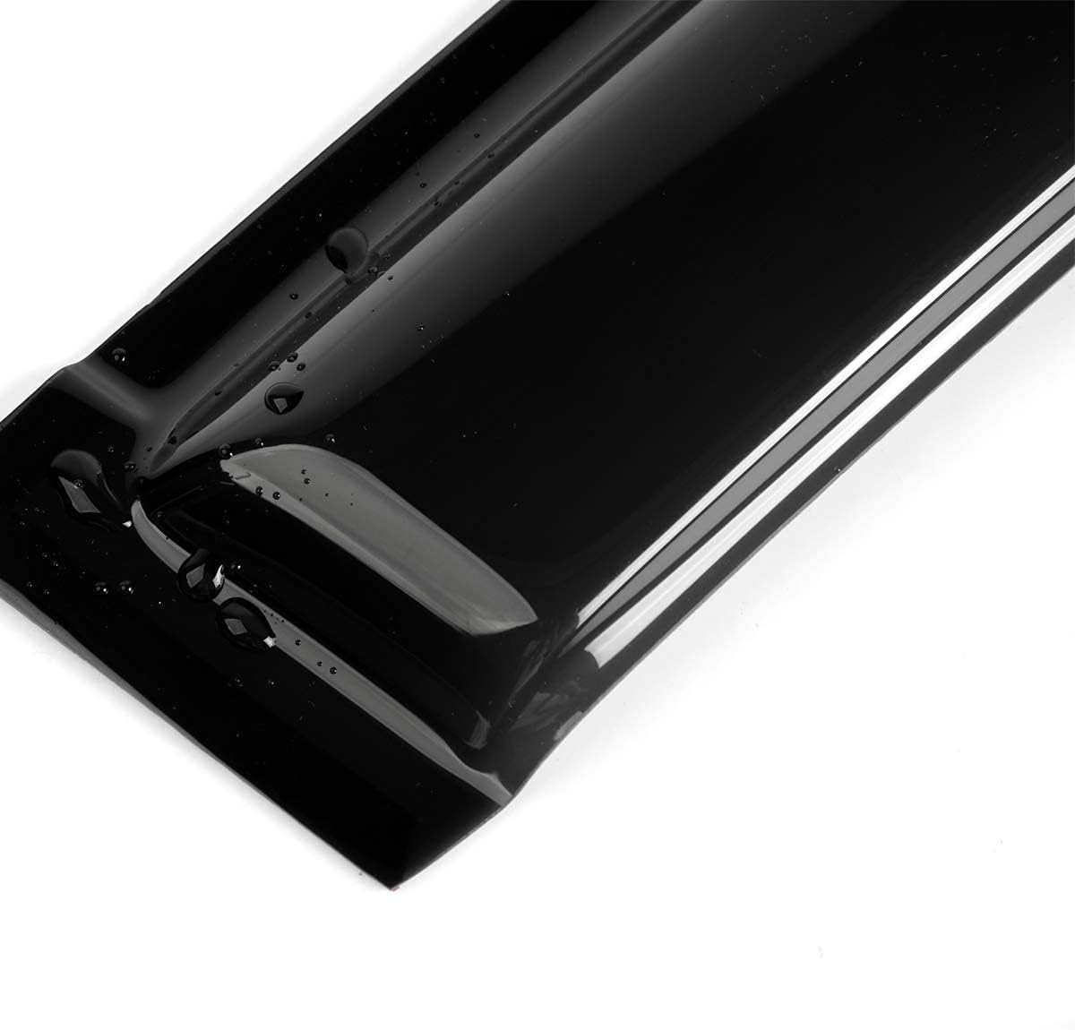 4pcs Side Window Deflector Visor Rain Guard,Outside Mount Tape-on Shatterproof Dark Smoke,4pc Window Shades fit for 2007-2012 Nissan Sentra 94165