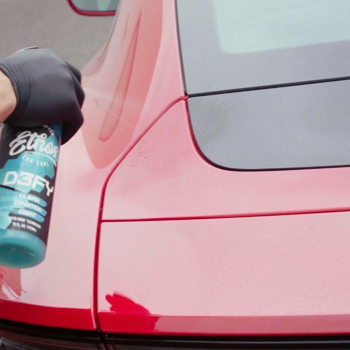 Ethos Defy - 3 in 1 Ceramic Coating - Waterless Car Wash Spray & Wax - Car Wax Rnseless Wash - Hydrophobic Top Coat - Polish & Polymer Paint Sealant Protection - with Insta-Bond Technology