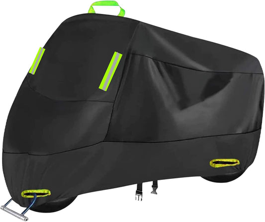Motorcycle Cover All Season, Outdoor Storage Moped Covers, All-Weather Universal Waterproof Scooter Cover Fits up to 86.6" Motorcycles Vehicle