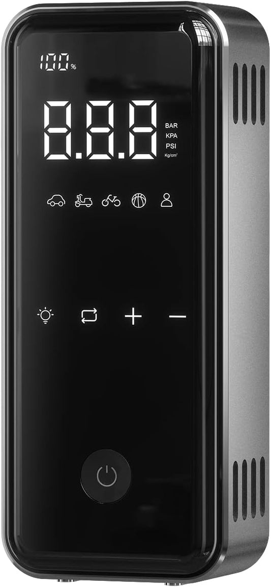 DENVIX Tire Inflator Portable Air Compressor, 2X Faster Inflation Cordless Air Compressor, Electric Air Pump for Car Tires with 15000 mAh Battery Capacity, 45W 3X Faster Charging, Deluxe Package.