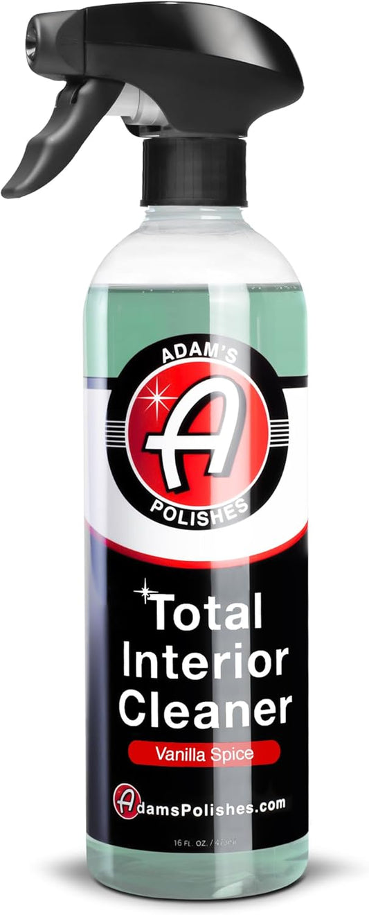 Adam's Polishes Total Interior Cleaner & Protectant, Quick Detailer & SiO2 Protection, Ceramic Infused, Anti-Static, OEM Finish, For Leather, Vinyl, Plastics, Glass & More