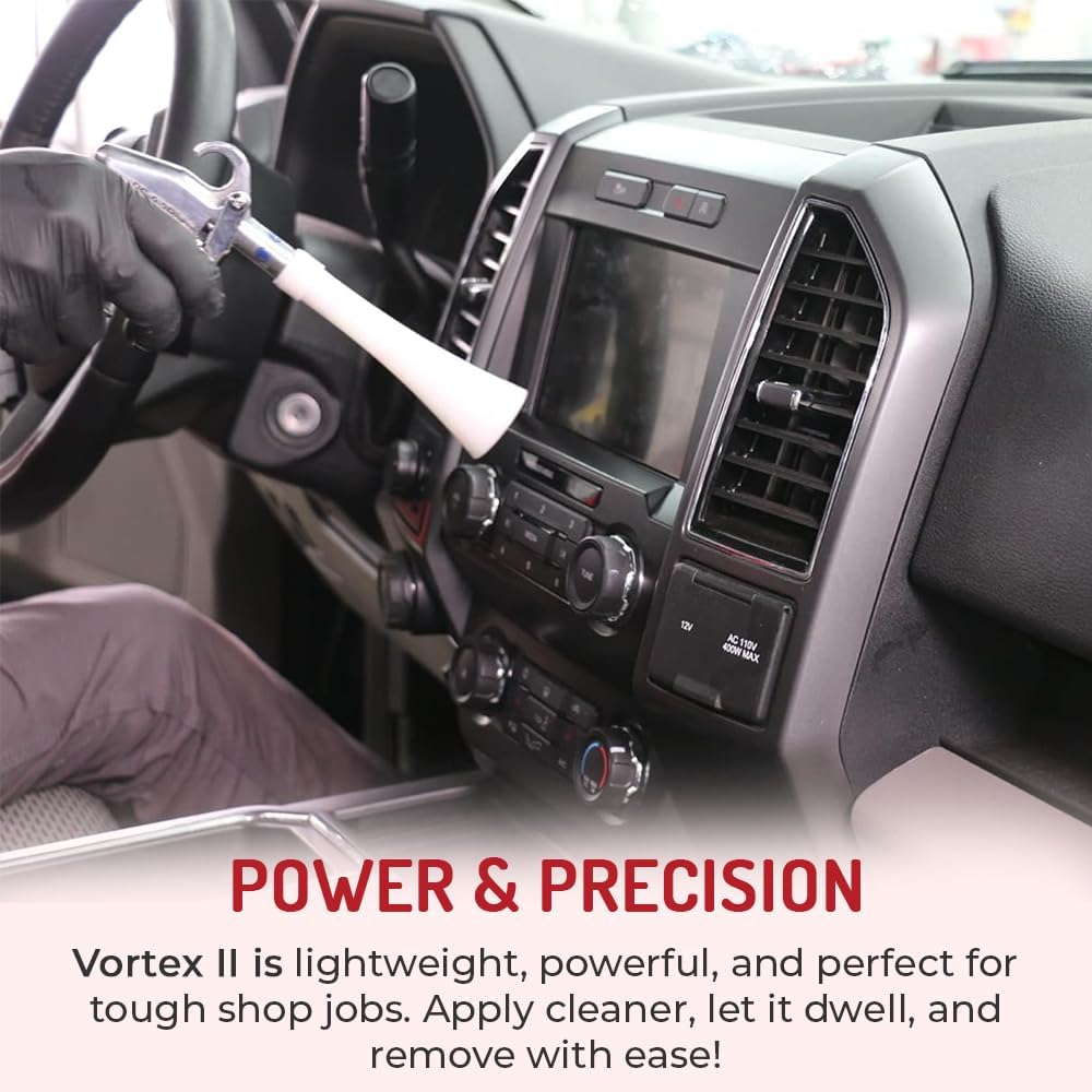 HI-TECH Vortex II Air Cleaning Gun – Pro Auto Detailing Tool for Deep Cleaning Interiors & Exteriors – Uses Air Compressor – Blasts Dust, Dirt & Grime Fast