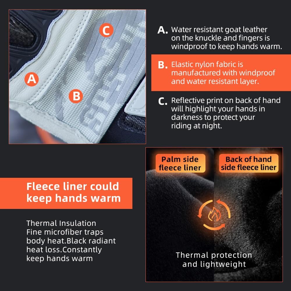 Seibertron SPS Series Touchscreen Motorcycle Motocross BMX ATV MTB Bicycle Cycling Full or Half Finger Gloves Adult and Youth