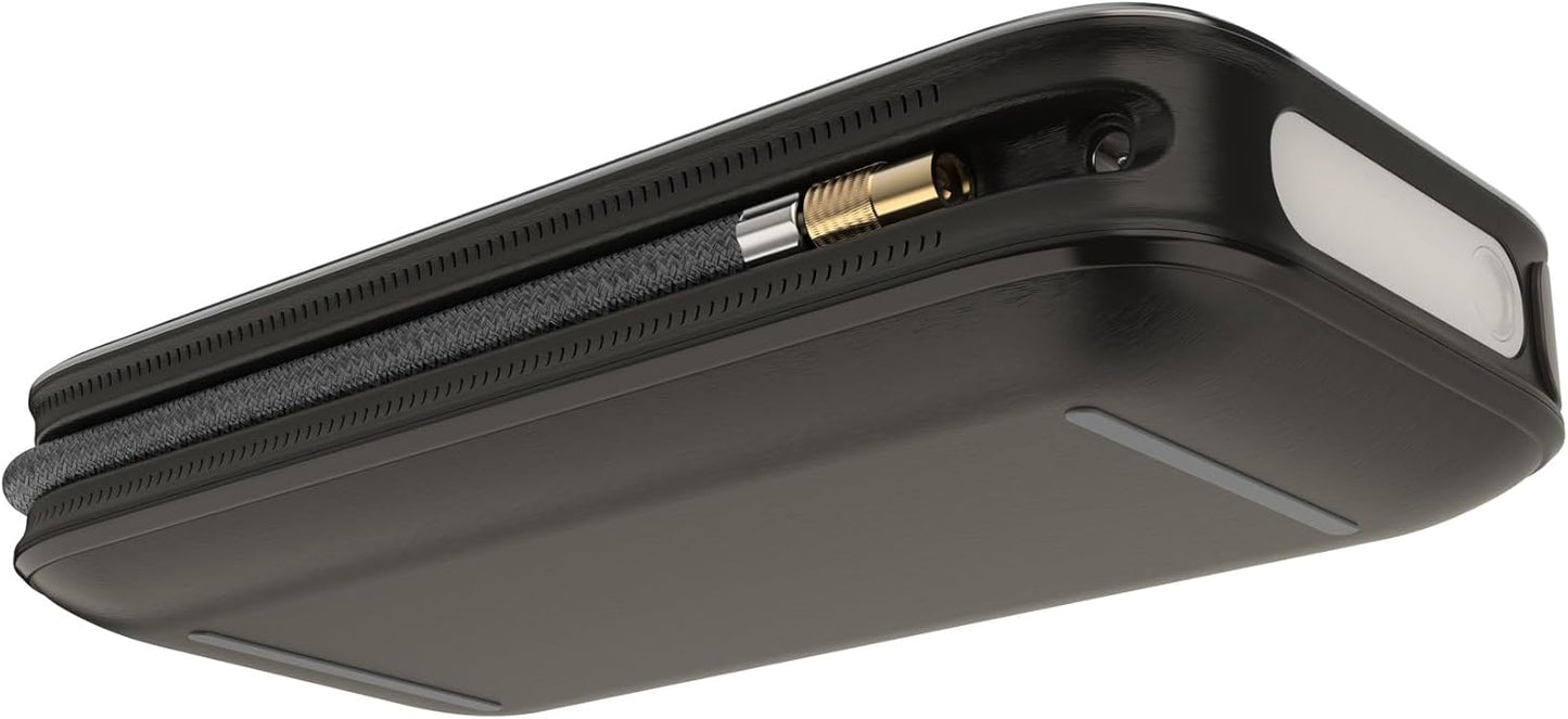 HALO Bolt Air+ 1750 Portable Car Battery Jump Starter | 130 PSI Air Compressor, 59.9Wh USB Power Bank, Large Display, Emergency Floodlight & Charger, Jumps Cars SUVs & Trucks, Inflates Tires — Black