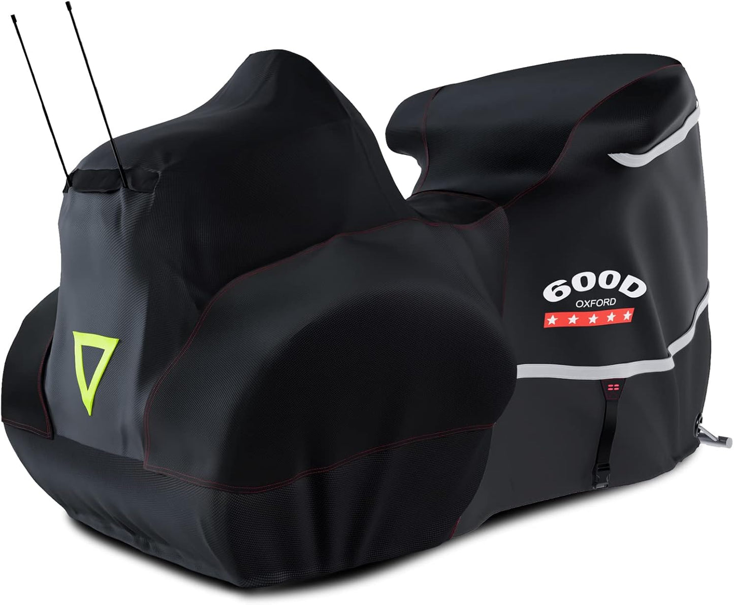 Rosefray Trike Cover,Motorcycle Cover Heavy Duty 600D Waterproof for Trike Models, Tri Glide, and CVO Version, Trike Goldwing, Chidftain, Challenger, Elite Storage, Black