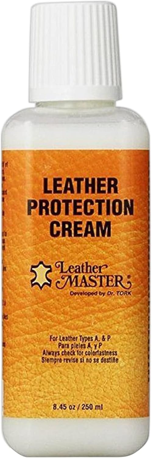 LEATHER MASTER 250ML Leather Protection Cream - Leather Cleaner and Conditioner for Couch Clothes Purses Shoes Boots Car Leather Water Based Formula