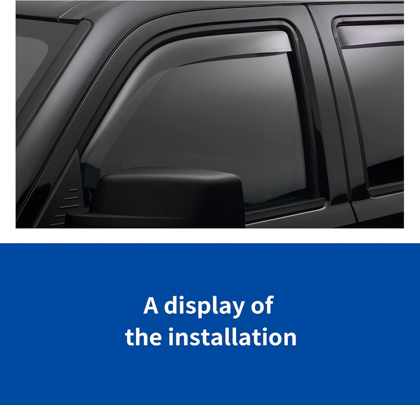 in Channel Window Visor Compatible with Dodge 02-08 Ram 1500 03-09 Ram 2500/3500 Quad Cab Sun Rain Guard Wind Deflector 194623