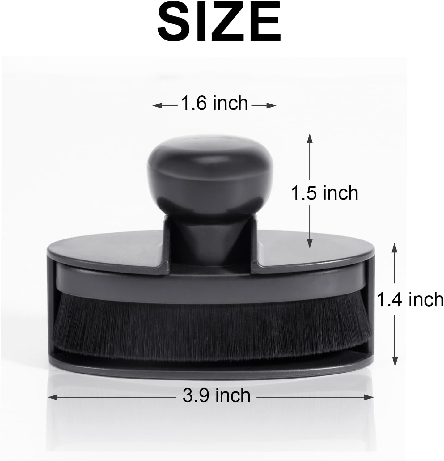 UNIMEIX Tire Shine Applicator Brush Large Vegan Oval Tire Shine Brush with Storage Stand for Vehicles Tire Shine Polish Wax and Car Wash