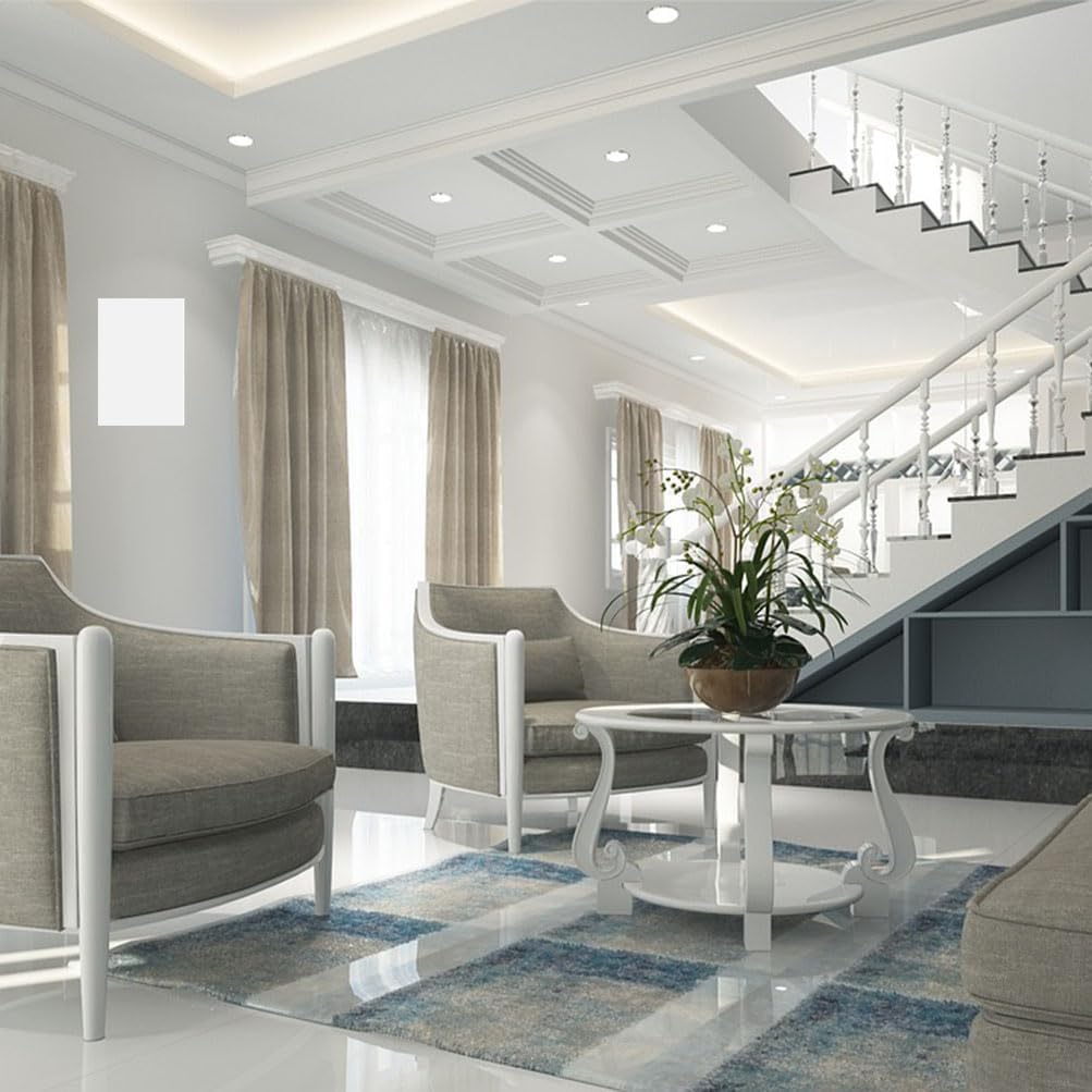 1-Gang Screwless Blank Wall Plate Cover Blank Switch Outlet Electrical Faceplate for Light Switch, Receptacle, Dimmers, USB Outlet, GFCI, Child Safe Cover Plate, White (4-Pack)