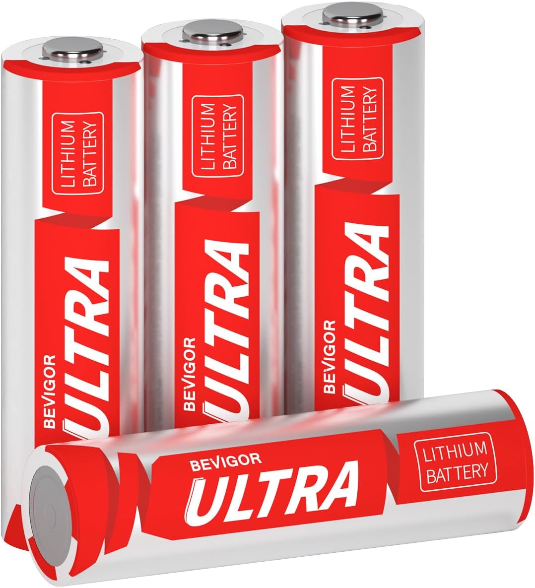 BEVIGOR Lithium Batteries AA, AA Batteries 4Pack, 3500mAh 1.5V AA Lithium Battery, Double A Battery, Longer Lasting AA Batteries for Flashlight, Toys, Remote Control【Non-Rechargeable】