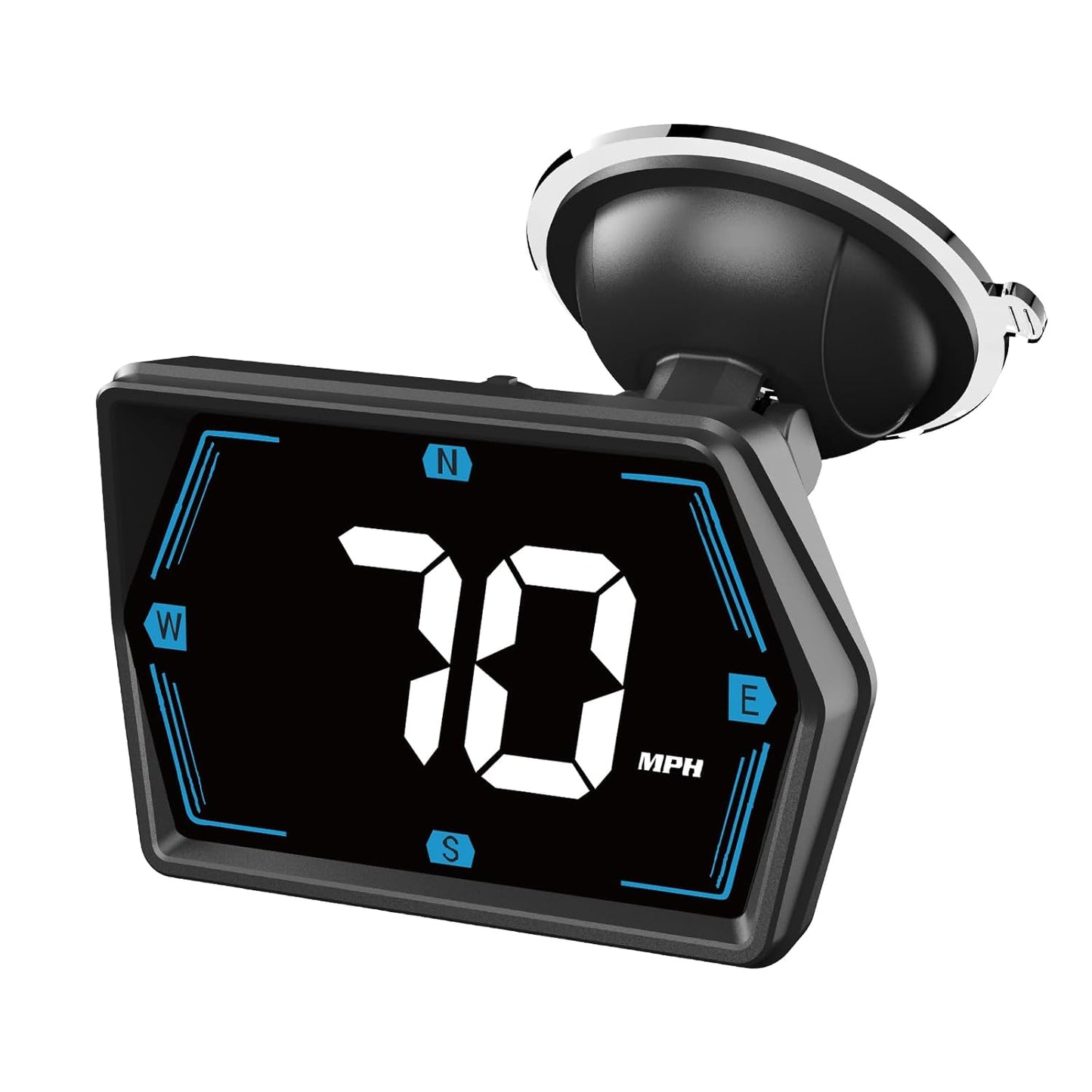 Moman Car HUD Digital Speedometer for Car Head Up Display KM/H MPH Compass Direction USB Cable Plug & Play Over Speed Alert for All Vehicle