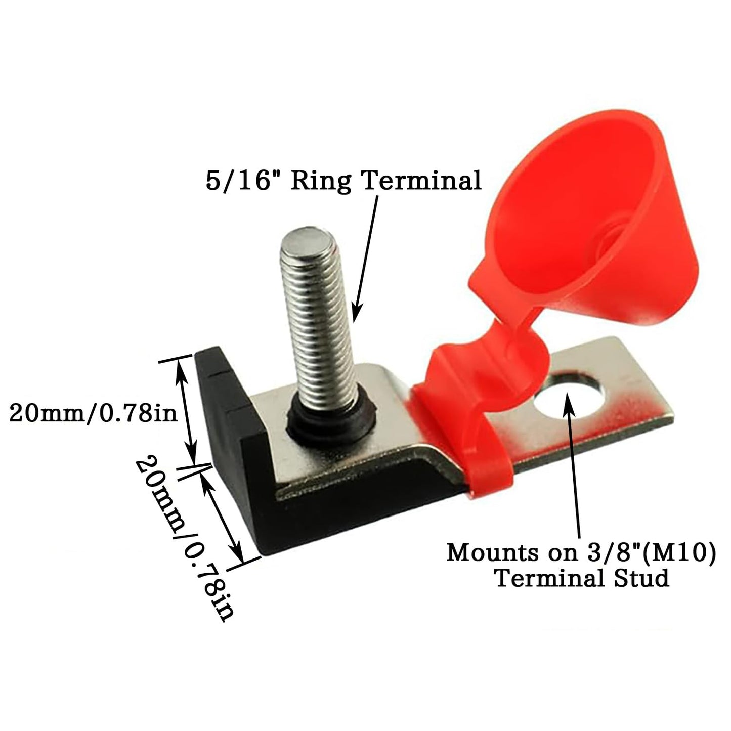 MRBF Terminal Fuse Block 150 AMP Marine Rated Battery Fuse 58V DC Max IP66 Waterproof Fuse Holder 150A