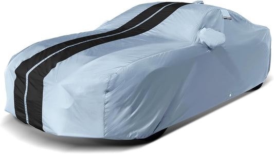 iCarCover Custom SUV Cover for Pontiac Trans AM (1998-2002) Waterproof All-Weather Rain Snow UV Sun Protector Full Exterior Indoor Outdoor Car Cover (Stripe - Gray/Black)
