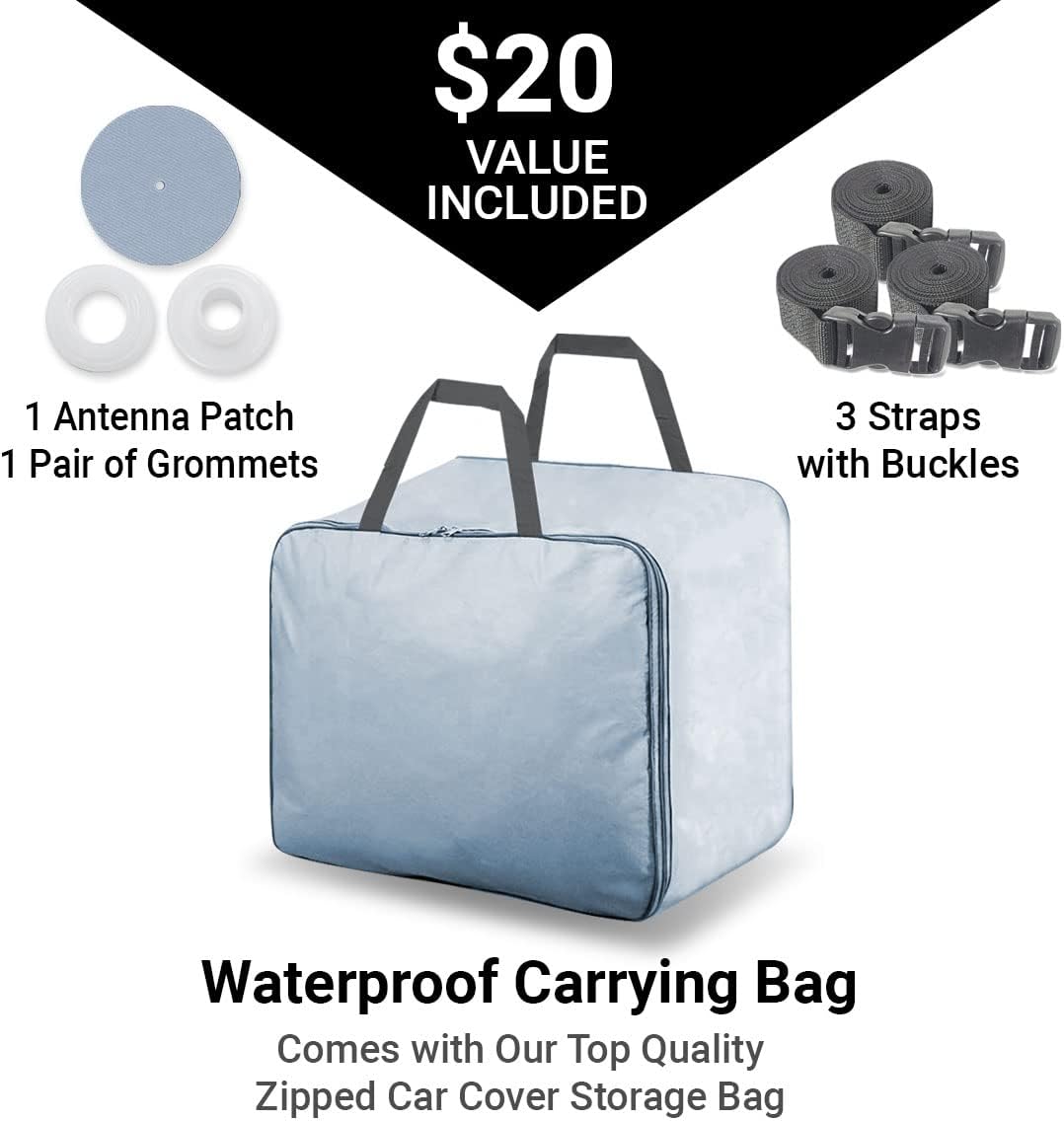 iCarCover Premium Car Cover for 1946-1953 Buick Roadmaster Heavy Duty Waterproof All-Weather Automobiles Custom Fit Indoor Outdoor UV Snow Protection Covers with Straps and Bag