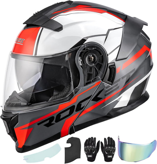 Modular Motorcycle Helmets Full Face Flip up Street Bike Motorcycle Helmet for Unisex Adult Model 912