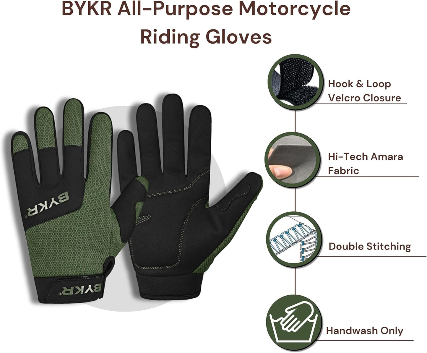 BYKR All-Weather Motorcycle Gloves for Men & Women – Protection for Dirt Bike, BMX, MX, and ATV Riding