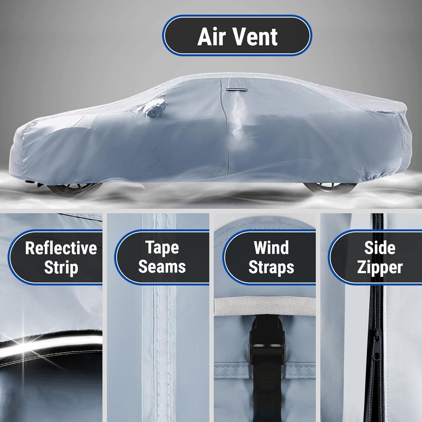 iCarCover Premium Car Cover for 1933-1942 Chevy Master Heavy Duty Waterproof All-Weather Automobiles Custom Fit Indoor Outdoor UV Snow Protection Covers with Straps and Bag