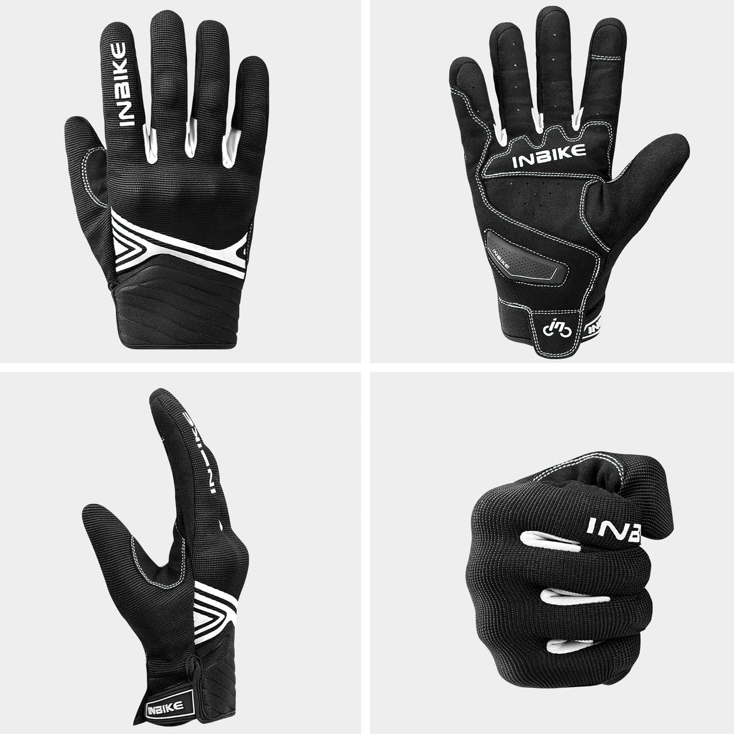 INBIKE Breathable Mesh Motorcycle Gloves Touchscreen with TPR Palm Pad Hard Knuckles