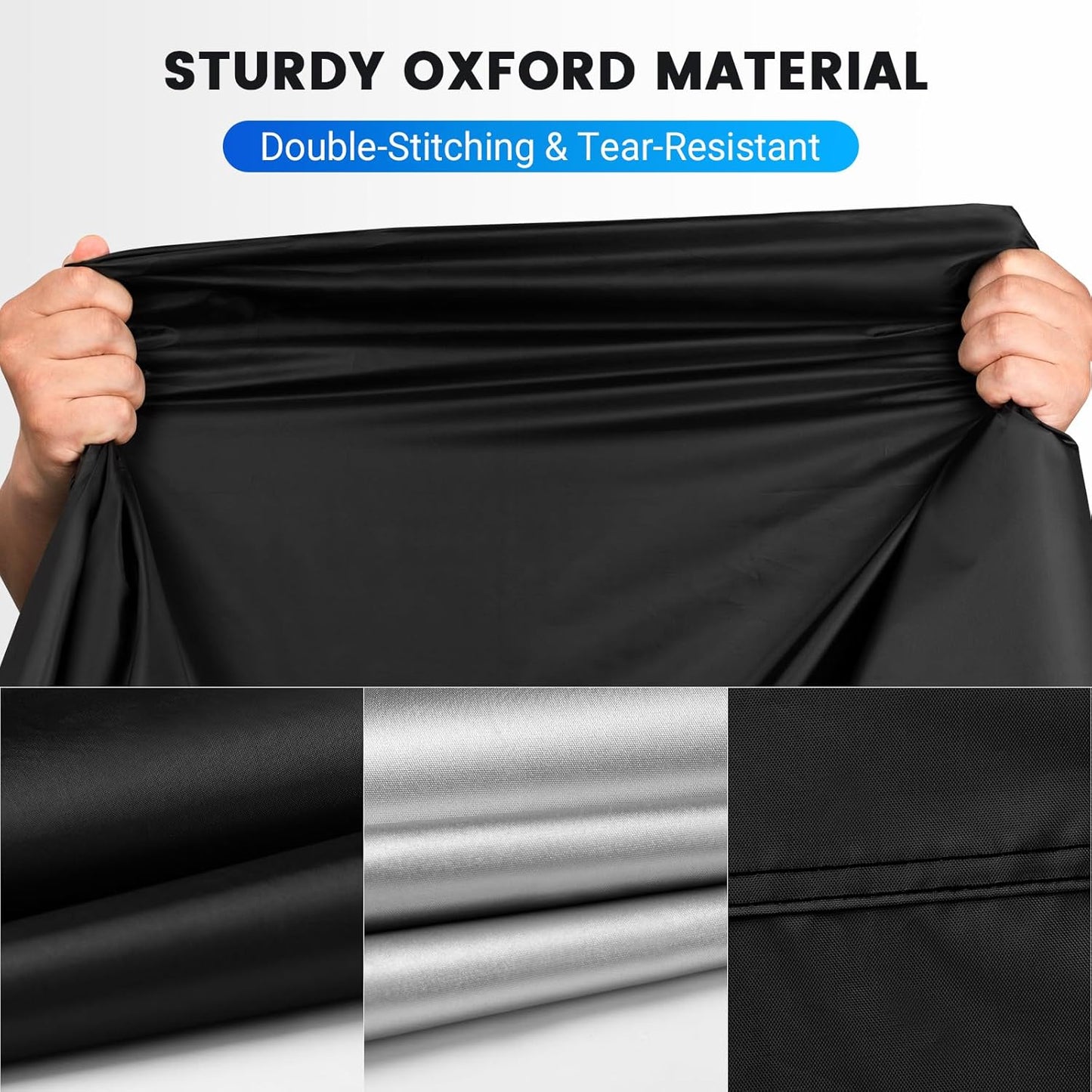 Favoto Motorcycle Cover Waterproof Outdoor - All Season Sun Protection Oxford with Lock-Holes Rain Snow Windproof Dustproof Universal Fit Motorbikes Vehicle Moped Cover, 104" x 41" x 50"