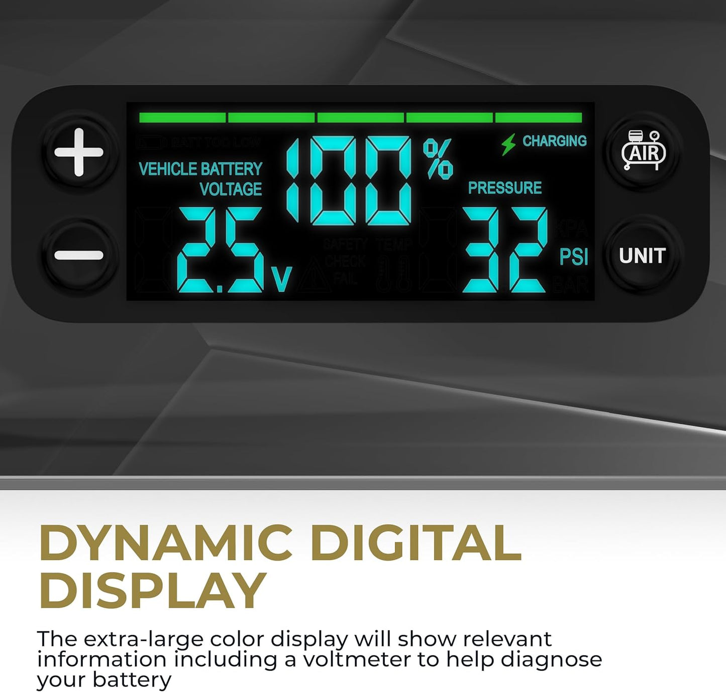 HALO Bolt Ultimate 3 Portable Car Battery Jump Starter | 130 PSI Air Compressor, 55.5Wh USB Power Bank, Large Display, Emergency Floodlight & Charger, Jumps Cars SUVs & Trucks, Inflates Tires — Black