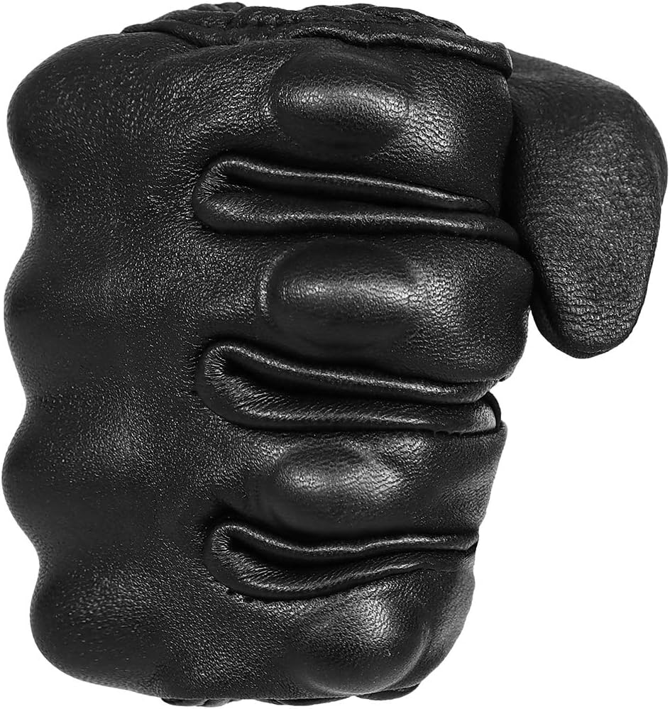 Full finger Goat Skin Leather Touch Screen Motorcycle Gloves Men/Women S,M,L,XL,XXL (Non-Perforated, S)