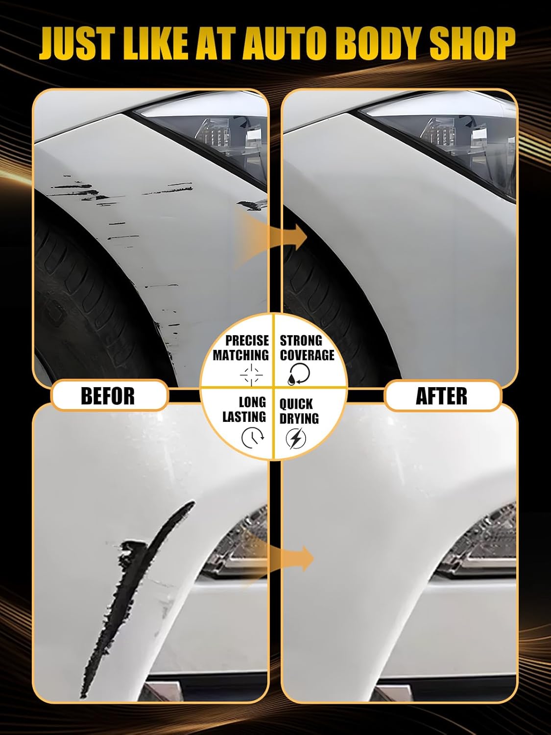 (A5G) Amazon Gray Touch Up Paint Compatible with Hyundai, Exact Match Car Paint Pen Automotive Scratch Repair Remover Kit Quick & Easy Solution for Vehicle Chips and Nicks