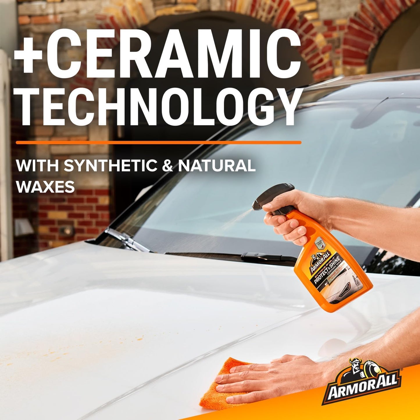 Armor All Extreme Shield Protect & Shine Ceramic Wax, Color Changing Spray Car Wax, 16 Fl Oz Bottle