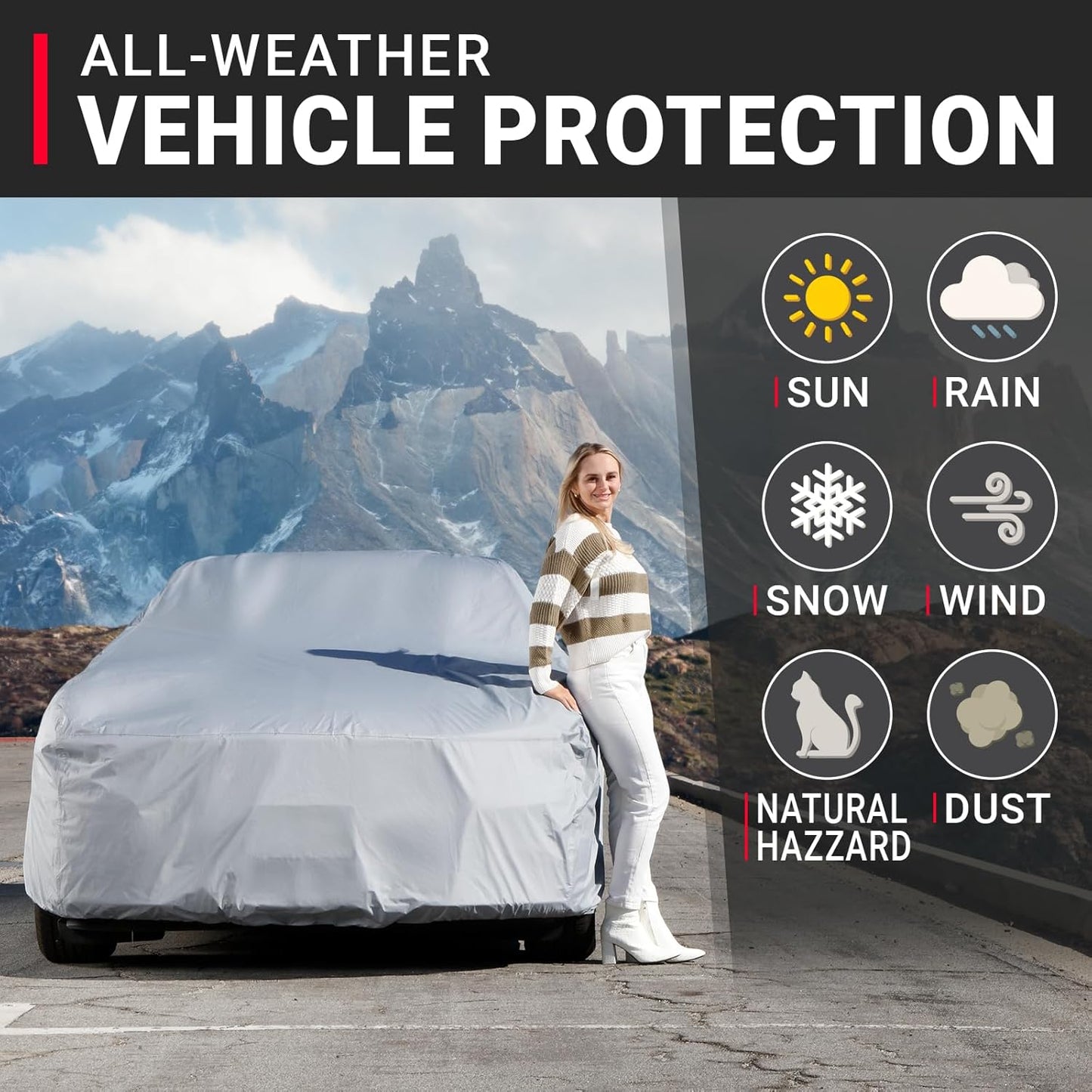 iCarCover Custom Car Cover for Porsche 930, 944, Turbo, Coupe, Convertible, Cabriolet, Waterproof All-Weather Rain Snow UV Sun Protector Full Exterior Indoor Outdoor Car Cover (Fits 1975-1991)