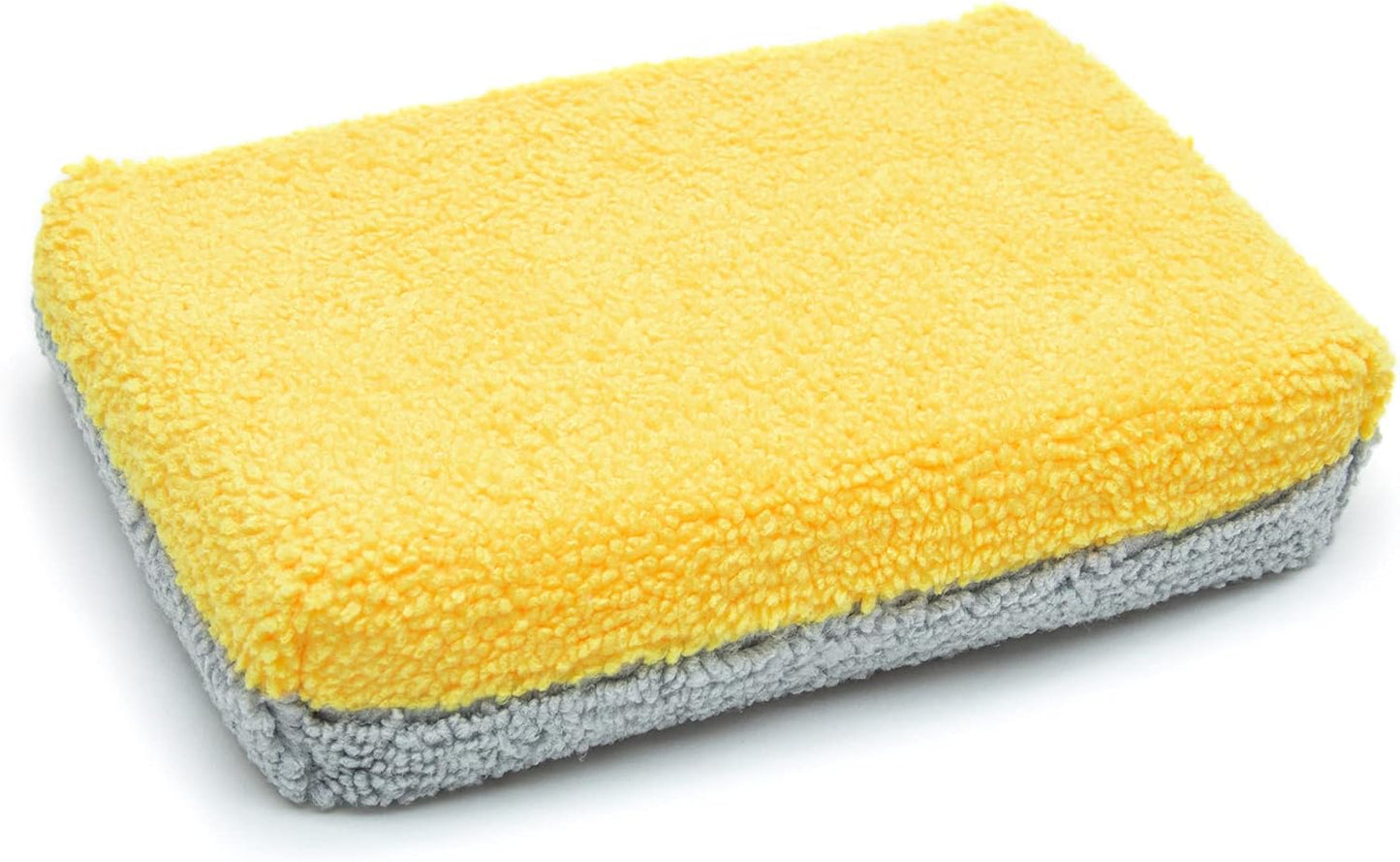 Autofiber Thin [Saver Applicator Terry] Ceramic Coating Applicator Sponge | 12 Pack | with Plastic Barrier to Reduce Product Waste. (Gold/Gray)