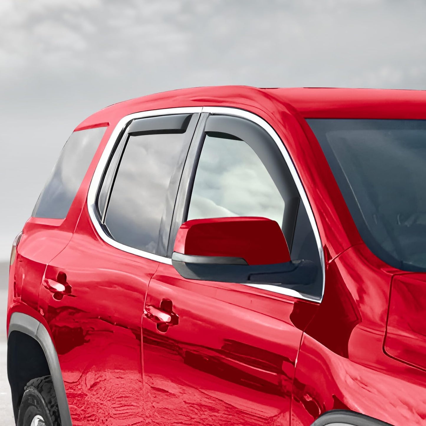 Voron Glass in-Channel Extra Durable Rain Guards for GMC Acadia 2017-2023, Window Deflectors, Vent Window Visors, 4 Pieces - 200577