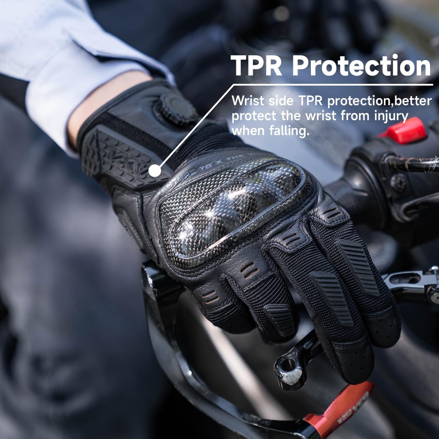 VXW High Protection Motorcycle Gloves for Men - Gel Palm Sliders& Joints Protection Design, High-Speed Sports Gear for MTB/ATV/BMX/Motocross/Racing/Dirt Bike Gear