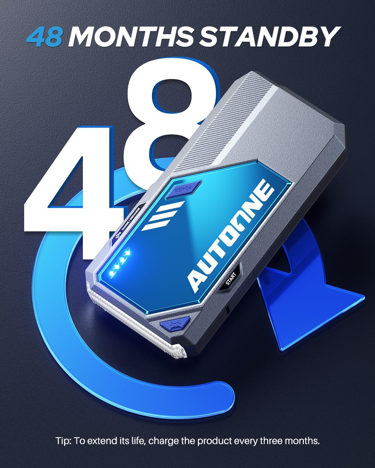 AUTOONE M4 Jump Starter 7500A Car Jumper Starter Portable, 12V Battery Jump Starter (All Gas/12L Diesel) Jump Box for Car Battery with Built-in Booster, Storage Case, LED Light, Jumper Cables