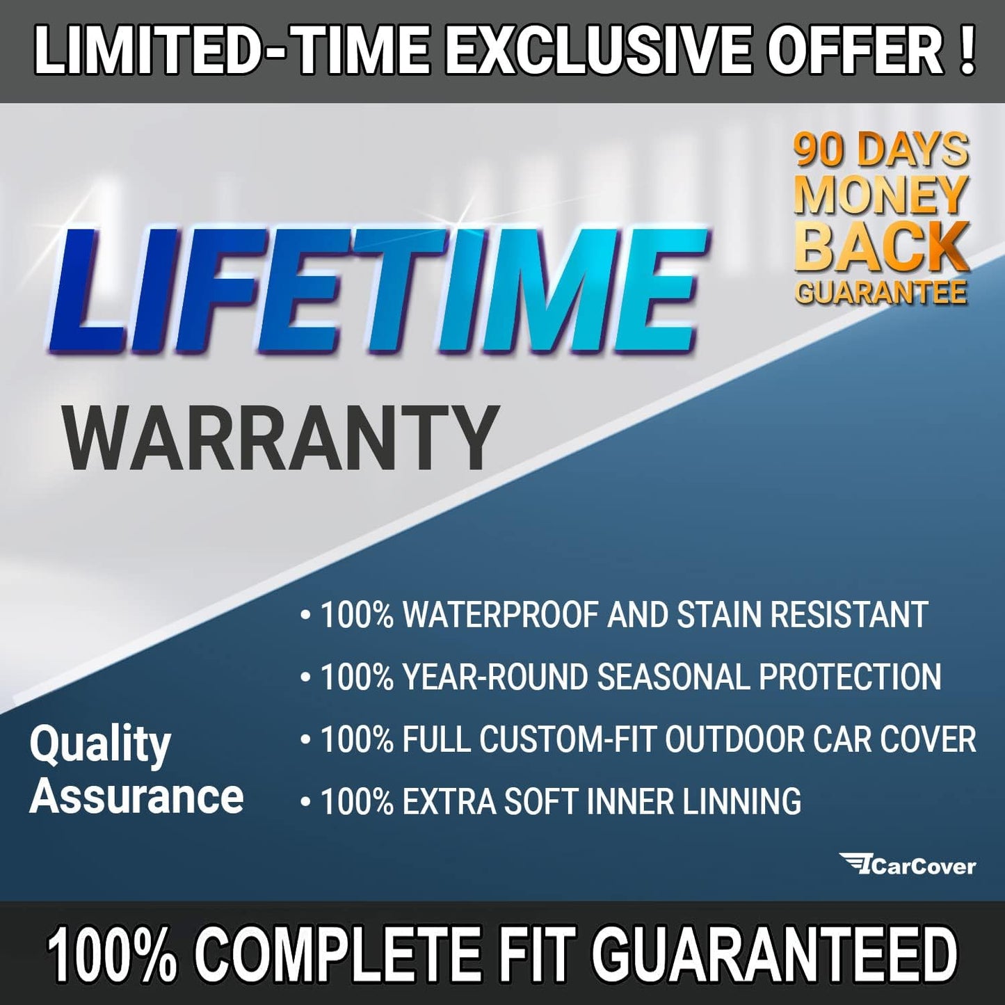 iCarCover Premium Car Cover for 1958 Chevy Del Ray Heavy Duty Waterproof All Weather Automobiles Custom Fit Indoor Outdoor UV Snow Protection Covers with Straps and Bag