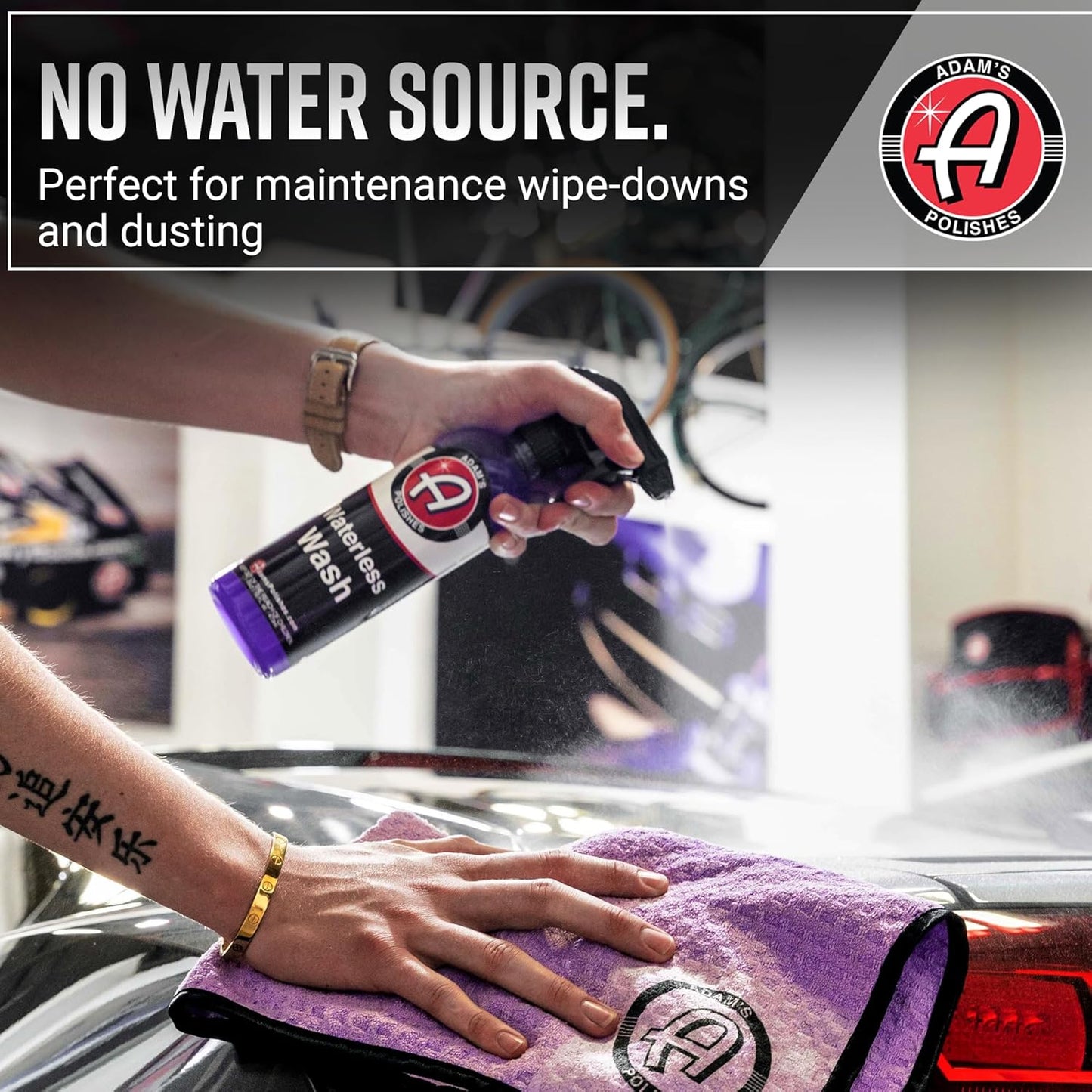 Adam's Polishes Waterless Wash (5 Gallon) Cleaning, Wash, Spray for Car Detailing, Safe Ultra Slick Lubricating Formula for Car, Boat, Motorcycle, RV -No Garden Hose, Wash Soap, or Foam Cannon Needed