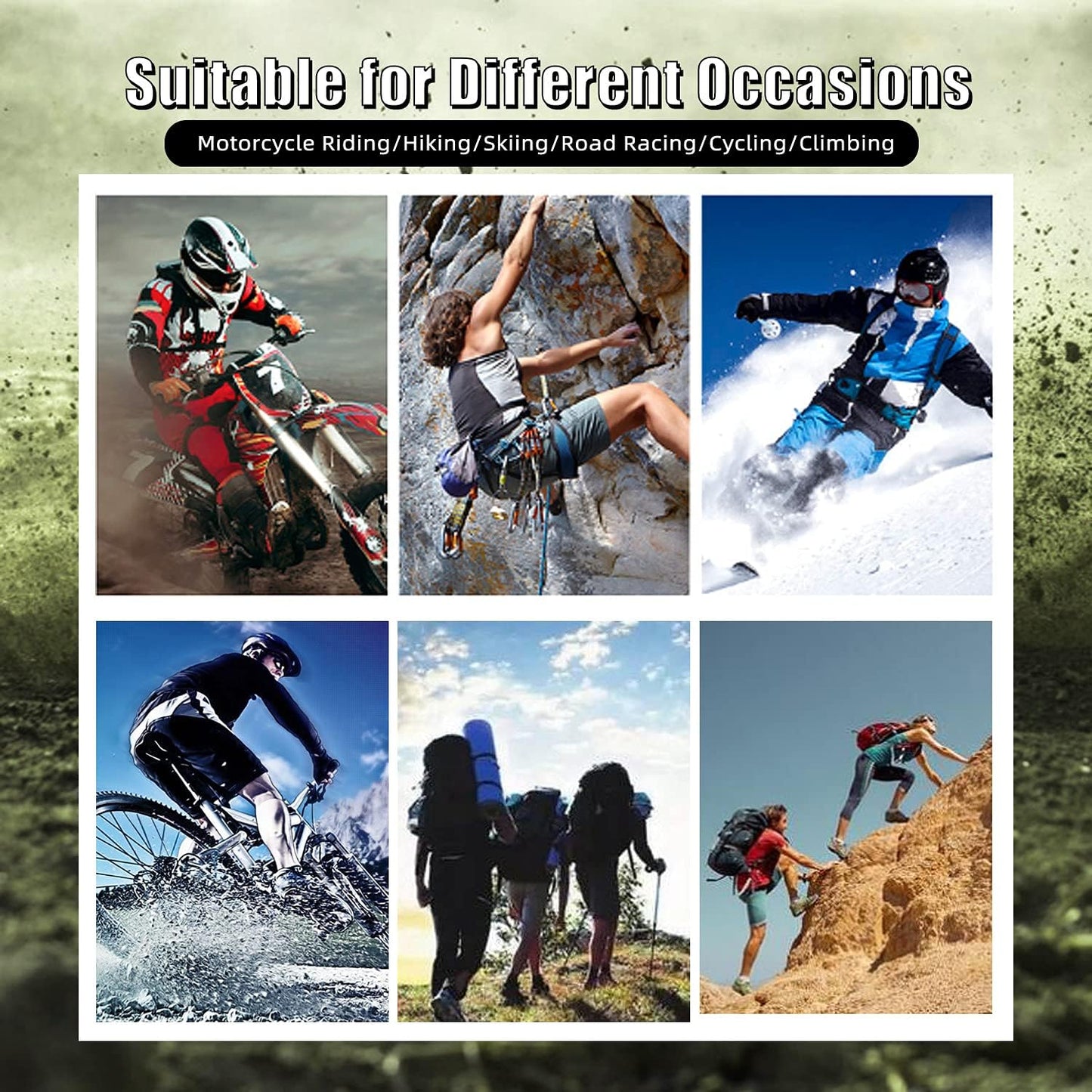 Motorcycle Gloves for Men and Women Full Finger Touchscreen Mountain Dirt Bike Gloves for Powersports BMX ATV MTB Driving Motocross Cycling Gloves(L, Black)