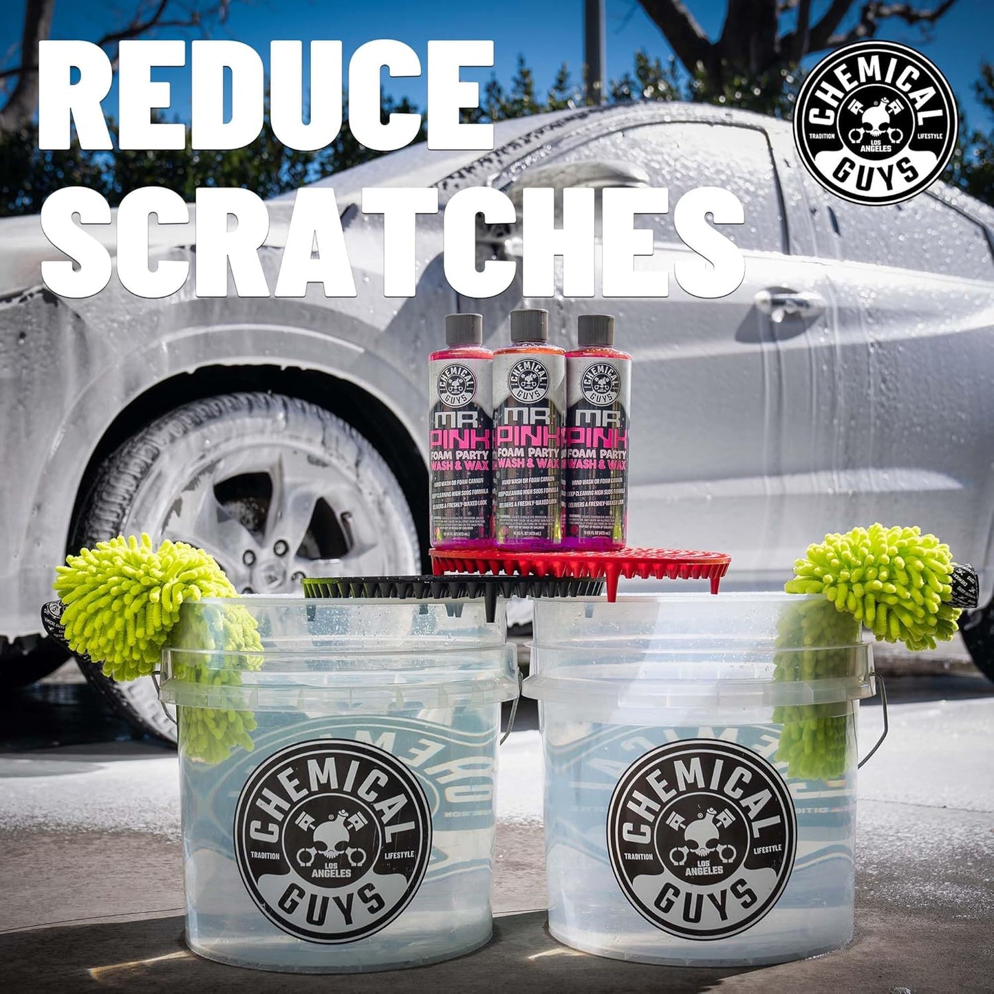 Chemical Guys Cyclone Dirt Trap Car Wash Bucket Insert Red Color (2 Pack)