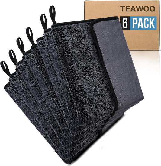 Shiny Wipes Shower Cleaning Cloth, Ultra Absorbent Car Drying Towel, 2 Pack 16 x 24 inch Microfiber Cleaning Cloth for Car, Bath & Househood