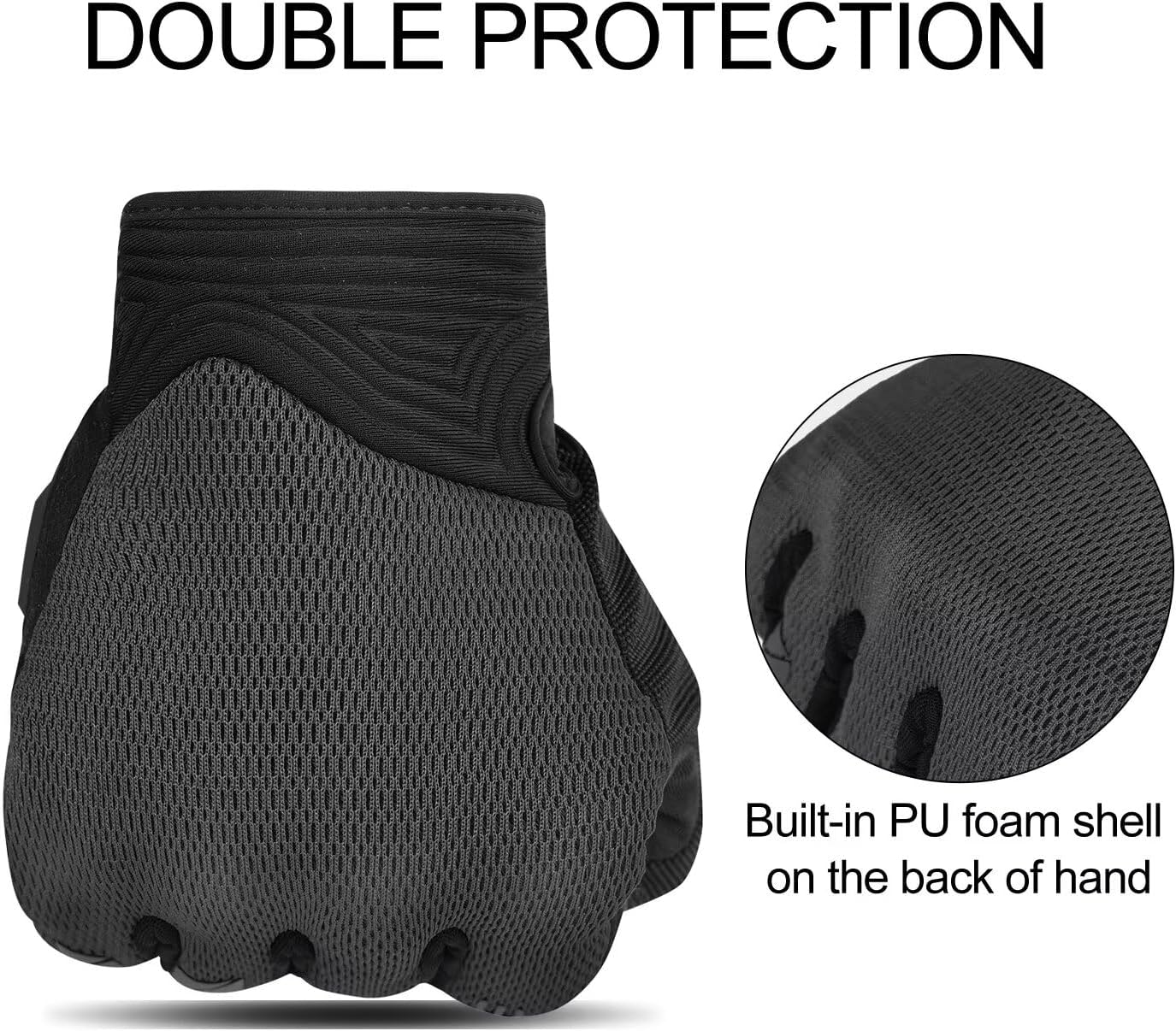 INBIKE Breathable Mesh Motorcycle Gloves for Men/Women, Shell Protection, Reflective, TPR Palm Sliders, Touchscreen Motorbike Gloves for ATV BMX MTB Riding