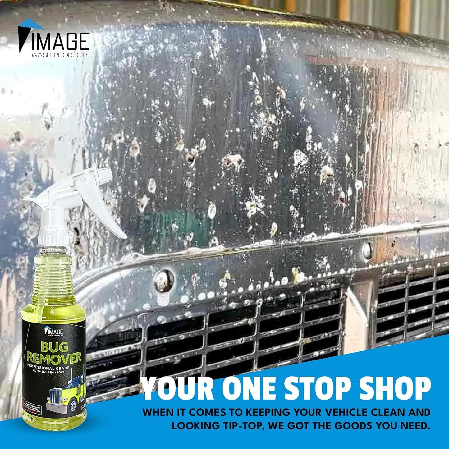 Image Wash Products Bug Remover – 16oz Best Bug Remover for Cars/Truck Exterior | Bug Cleaner for Vehicles, Car Bug Remover Spray, Bug Off Car Cleaner, Bug Wash for Cars