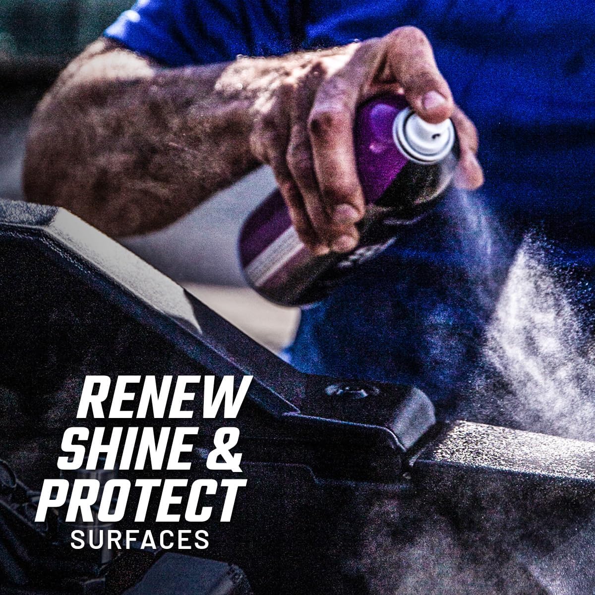 Slick Products Shine & Protectant, Long-Lasting High-Gloss Clear Coat Spray, Renew, Shine, and Protect Plastic, Vinyl, Rubber, Trim, and More (12-Pack)