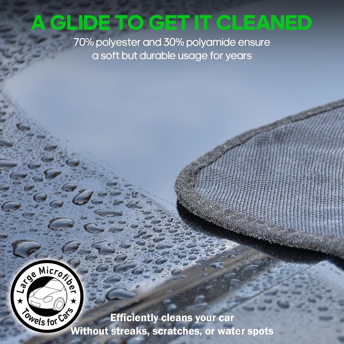 4 Pack Microfiber Towels (36"x 24") Extra Large Ultra Absorbent Drying Towel for Cars and Trucks, Without Streaks, Scratches, or Water Spots