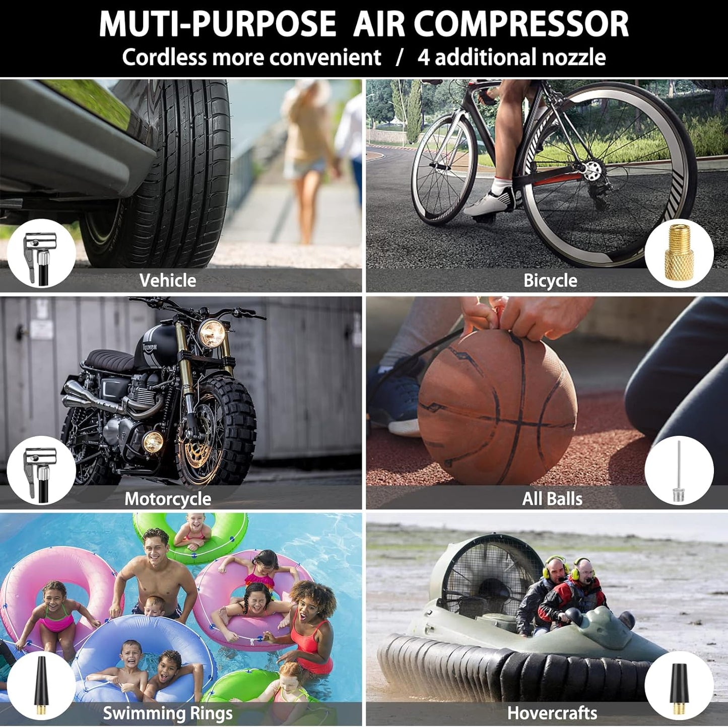 2000A Peak Car Battery Jump Starter with Air Compressor Tire Inflator, All in One Heavy Duty 12V Battery Jumper Box Car Start Booster Up to 10L Gas/8L Diesel Engines with 400W AC Inverter, LED Light