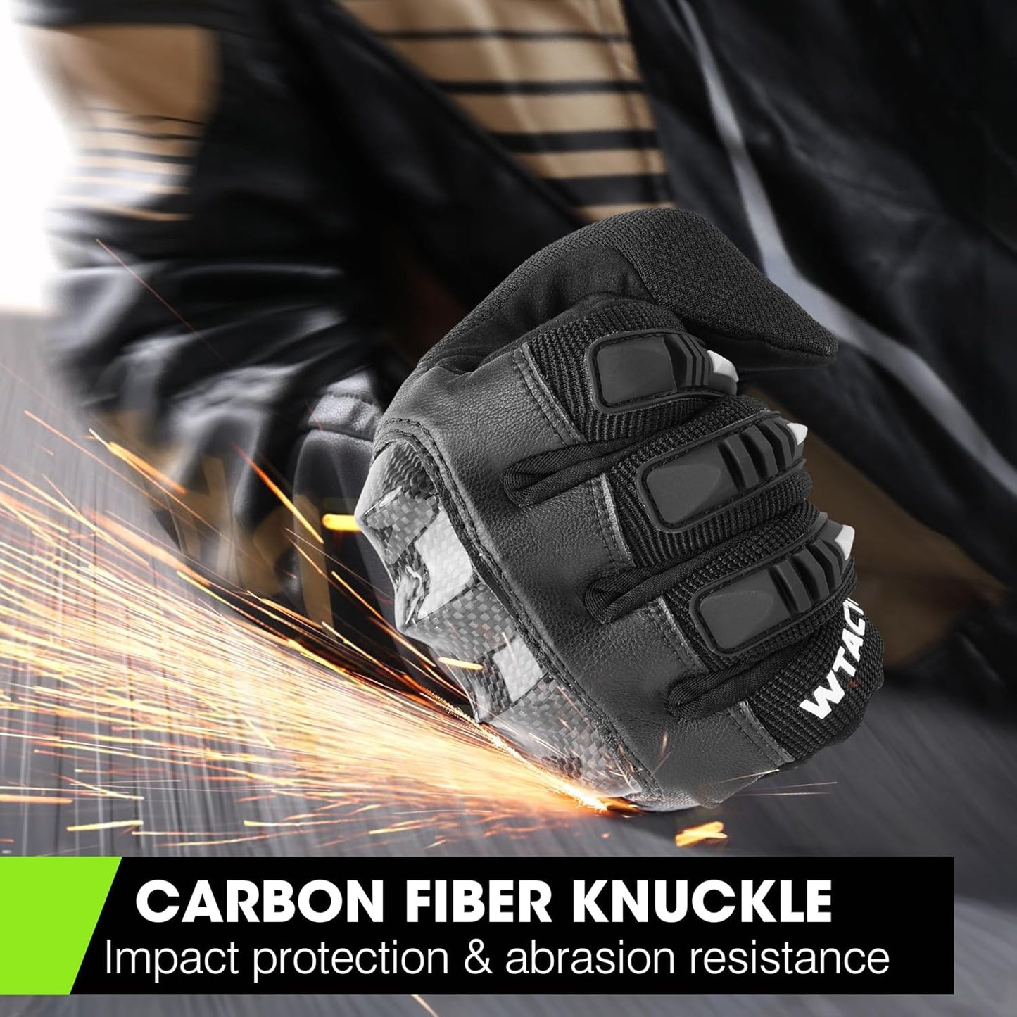 WTACTFUL Lightweight Motorcycle Gloves for Men, Touchscreen Summer Breathable Gloves for Motocross Casual Riding