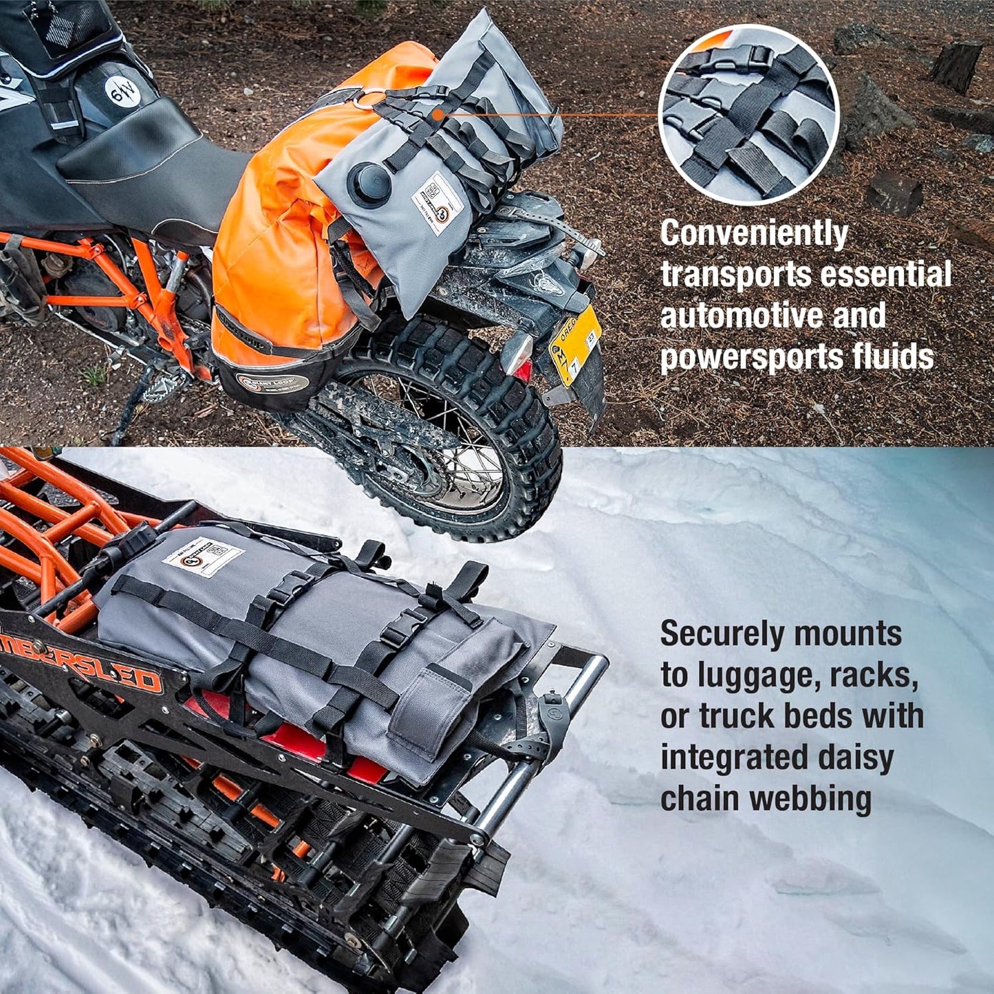 Giant Loop Armadillo Bag, Utility Bladder for Safe Transport and Storage of Powersports and Automotive Fluids, for Motorcycles, UTVs, ATVs, 3-Gallon