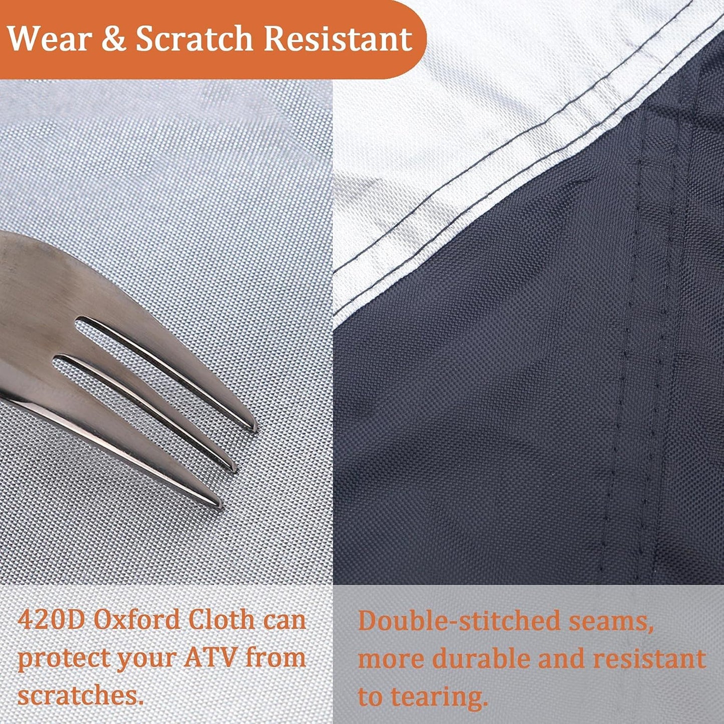 ATV Cover All Weather Outdoor Protection, Heavy Duty 420D Waterproof Oxford Fabric, Quad Bike ATV Cover, XXXL 101inchs Universal Fit, 4 Wheeler Cover fit Polaris Suzuki Arctic Cat