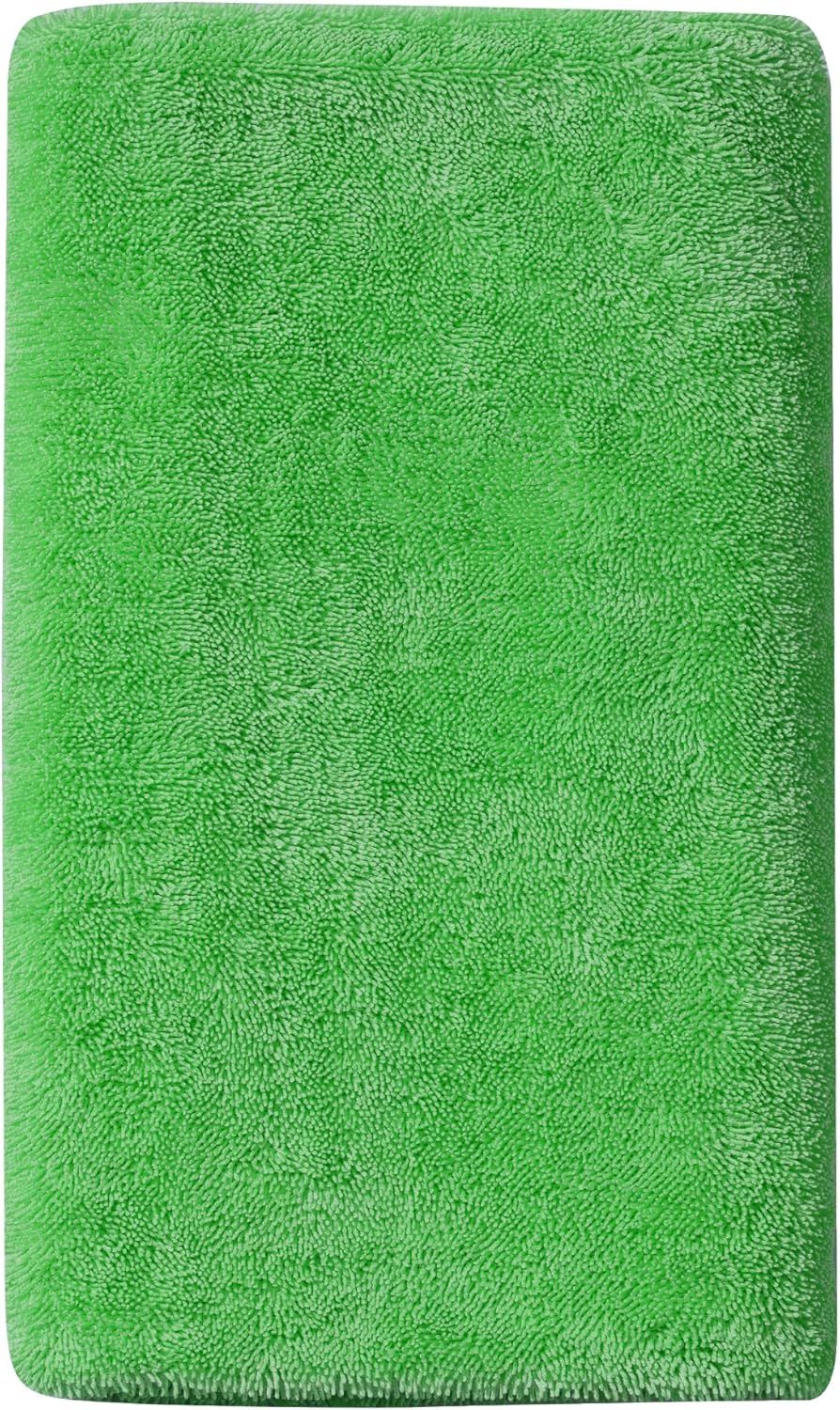 JOYMOOP Car Dry Towel, Quick Drying, Medium Size, Polyester Fiber & Polyamide Fiber, Green, 35.4 x 23.6 Inches, 1 Pack for Boates, RVs, SUVs, Trucks, Cars