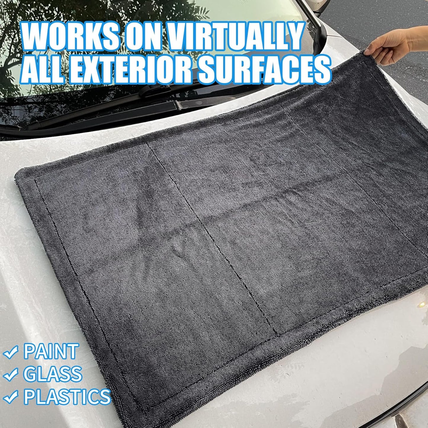 belhope 2 Pack Microfiber Towels for Cars, 24"x36" Extra Large Super Absorbent Car Drying Towel Detailing, No Streaks, Scratches and Water Spots